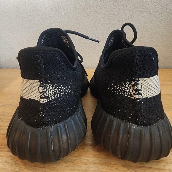 Adidas Yeezy Boost 350 V2 Shoes Mens Size 8 Black White Oreo SPLY-350 BY1604 main image 12